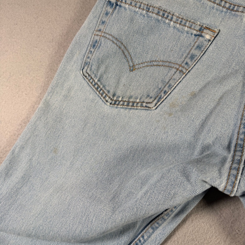 Vintage Levis 501 Jeans Mens 32x31 Made in USA Light Wash Distressed 90s 0997 - Picture 13 of 16